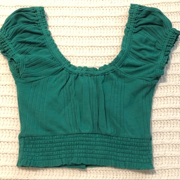 Free People Brighter Days Crop  Short Sleeve Top M - Picture 6 of 13